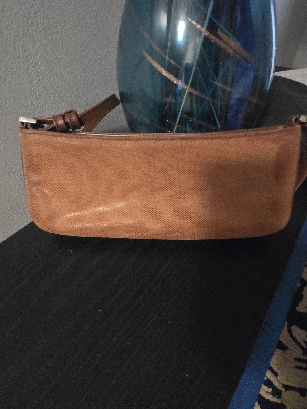 Women's Shoulder Bag in Tan Faux Leather